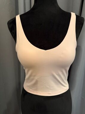 Seamless Scoop Neck Crop Bralette - Cream